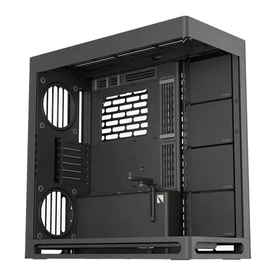 HAVN HS420 Black Hybrid Dual Chamber Mid Tower Tempered Glass Chassis